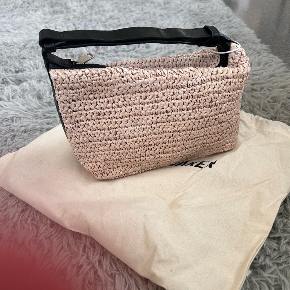 Walter Baker Chic Straw Shoulder Bag - Pink